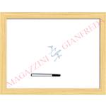 LAVAGNA BIANCA CON CORNICE IN LEGNO CM 40 X 30, PENNARELLO INCLUSO